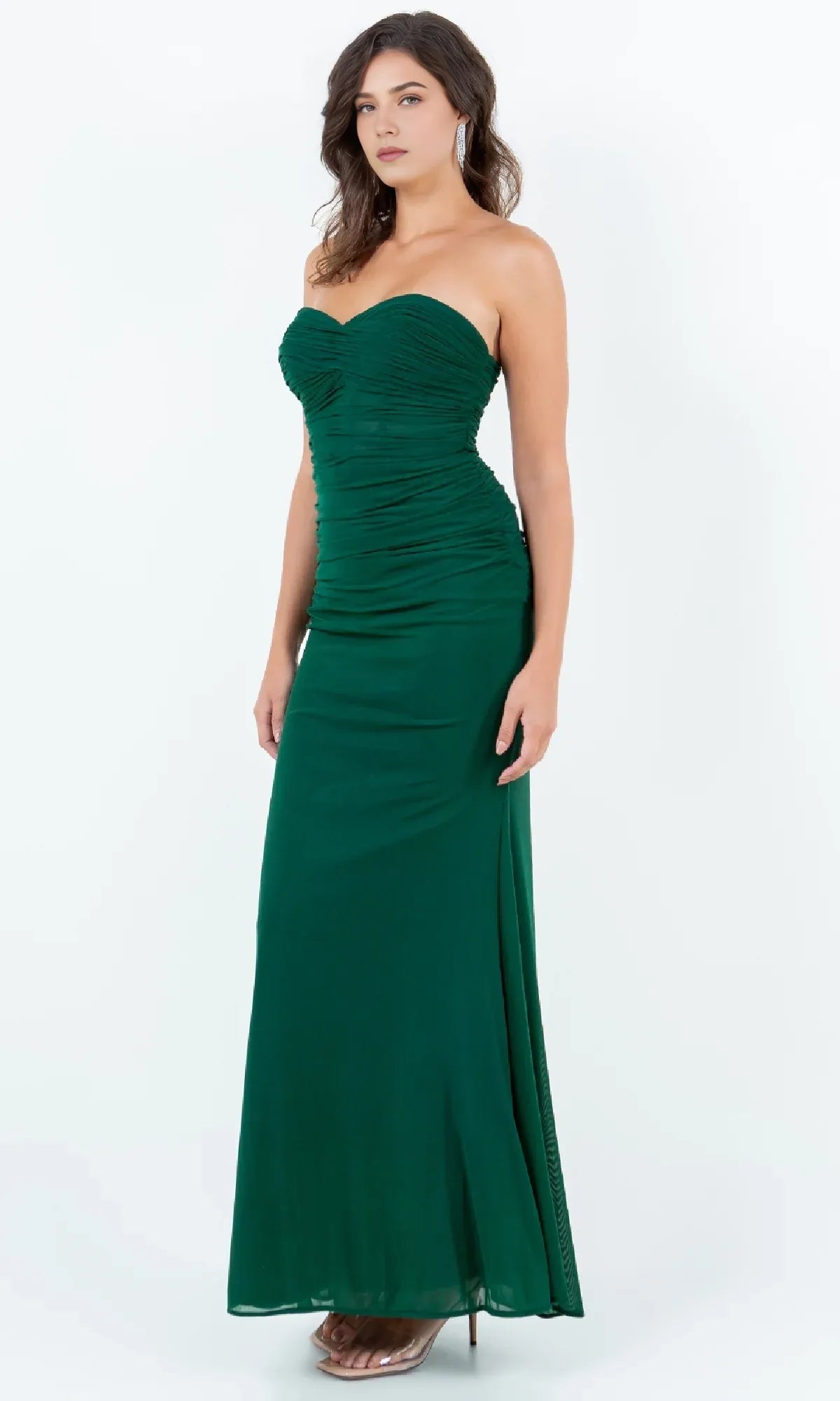 Vestido Weitese, vestido de fiesta sin tirantes, vestido formal con escote corazón, sin mangas, sin espalda, vestido de fiesta de sirena/trompeta